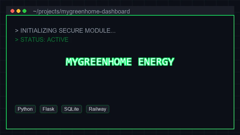 MyGreenHome Dashboard